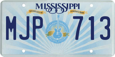 MS license plate MJP713
