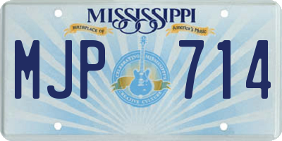 MS license plate MJP714