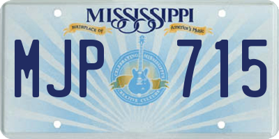 MS license plate MJP715