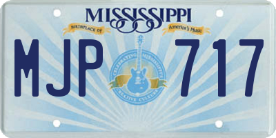 MS license plate MJP717