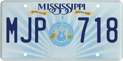 MS license plate MJP718
