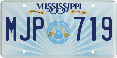 MS license plate MJP719