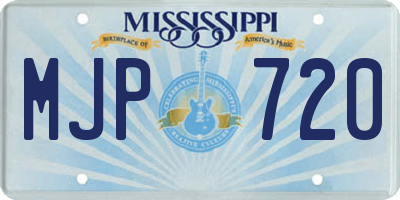 MS license plate MJP720