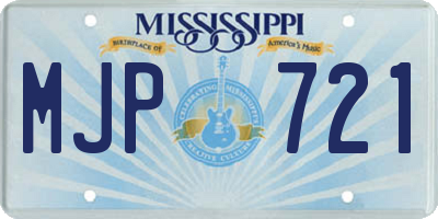 MS license plate MJP721