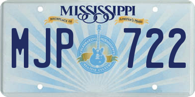 MS license plate MJP722