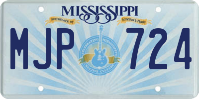 MS license plate MJP724