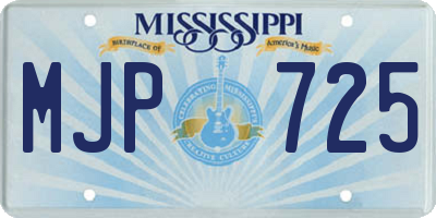 MS license plate MJP725