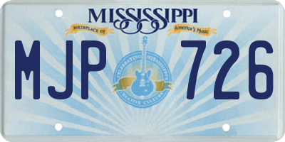 MS license plate MJP726
