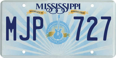 MS license plate MJP727