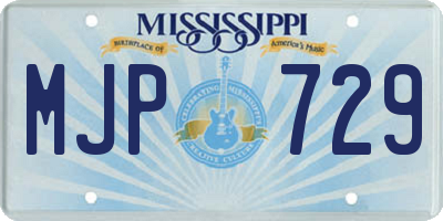 MS license plate MJP729