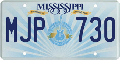MS license plate MJP730
