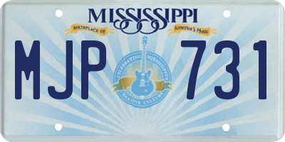 MS license plate MJP731