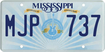 MS license plate MJP737