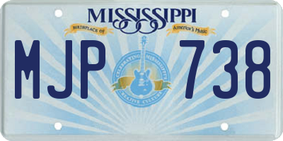 MS license plate MJP738