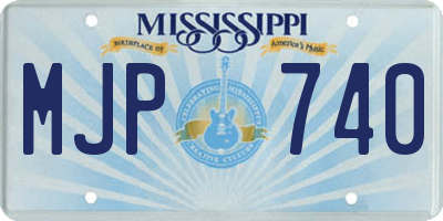 MS license plate MJP740
