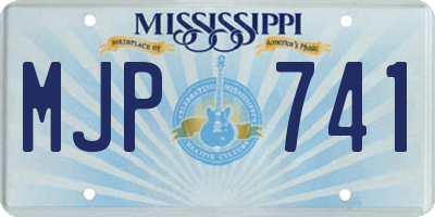 MS license plate MJP741