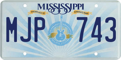 MS license plate MJP743