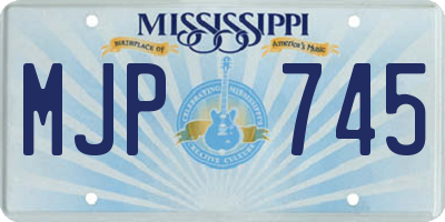 MS license plate MJP745