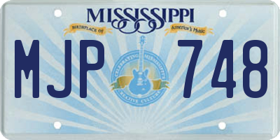 MS license plate MJP748