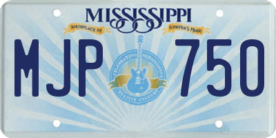 MS license plate MJP750