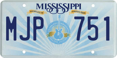 MS license plate MJP751