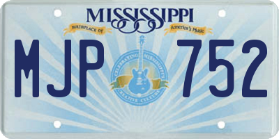 MS license plate MJP752