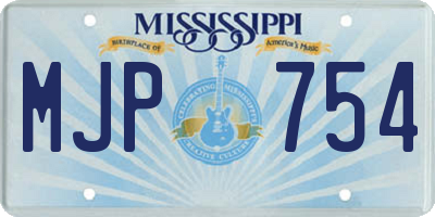 MS license plate MJP754