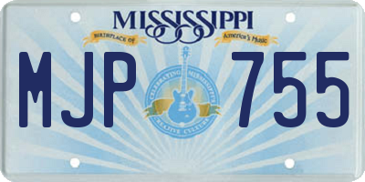 MS license plate MJP755