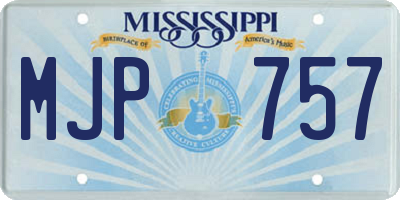 MS license plate MJP757