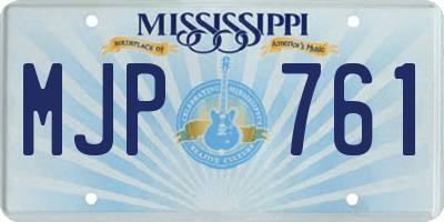 MS license plate MJP761