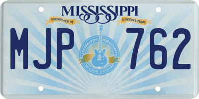 MS license plate MJP762