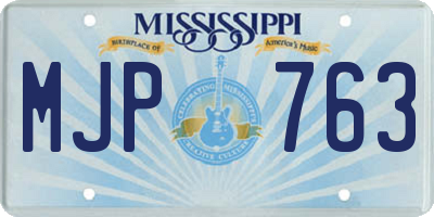 MS license plate MJP763