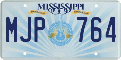 MS license plate MJP764