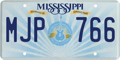 MS license plate MJP766