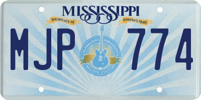 MS license plate MJP774