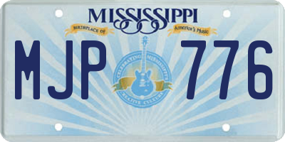 MS license plate MJP776