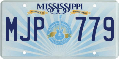 MS license plate MJP779