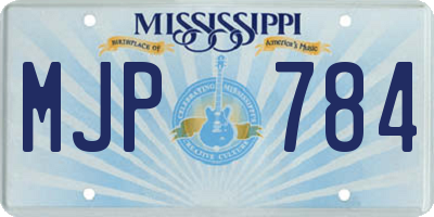 MS license plate MJP784