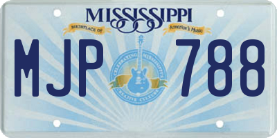MS license plate MJP788