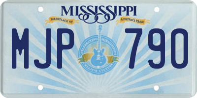 MS license plate MJP790