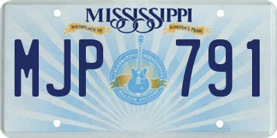 MS license plate MJP791