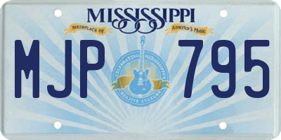 MS license plate MJP795