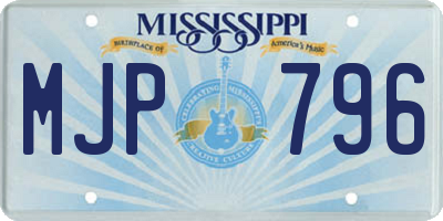 MS license plate MJP796