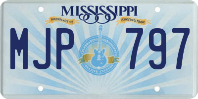 MS license plate MJP797