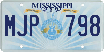 MS license plate MJP798