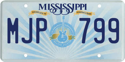 MS license plate MJP799