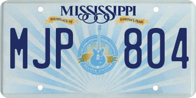 MS license plate MJP804