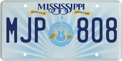 MS license plate MJP808