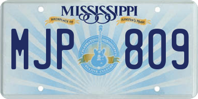 MS license plate MJP809