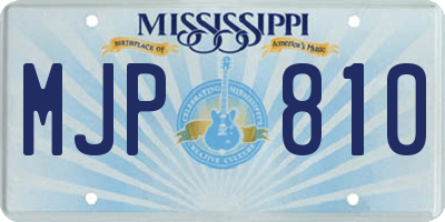 MS license plate MJP810